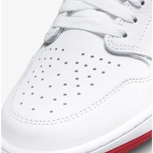 "NEW" Jordan White and Red Athletic Shoes with Perforated Design